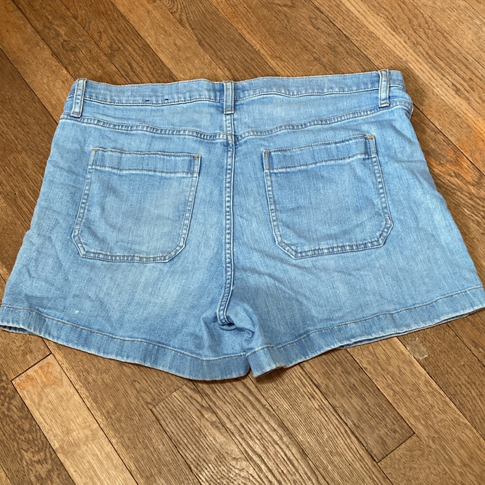 GAP DENIM High Rise Light Blue Denim Shorts Gap for Good Womens 34-38 - Picture 4 of 8
